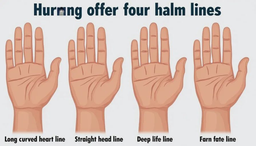 Dad's palm lines – heart, head, life, fate.